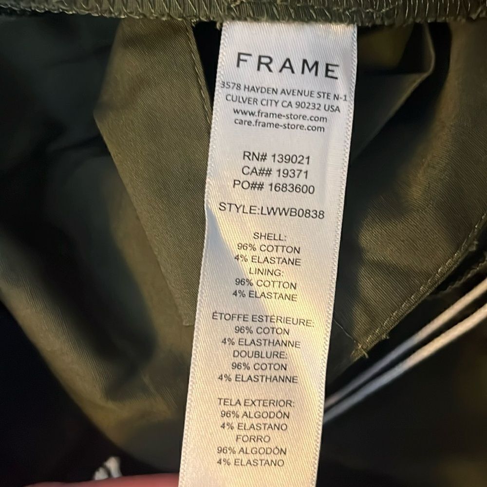 FRAME Le Crop Palazzo Trousers - Fatigues size 0 $298 - Picture 11 of 12